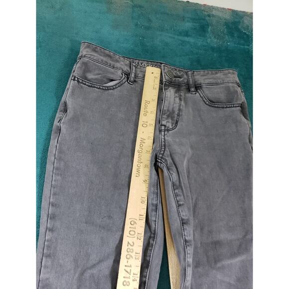 American Eagle Jeans Size 00 Womens Gray Stretch Denim Pants High Rise Jegging - Picture 8 of 14